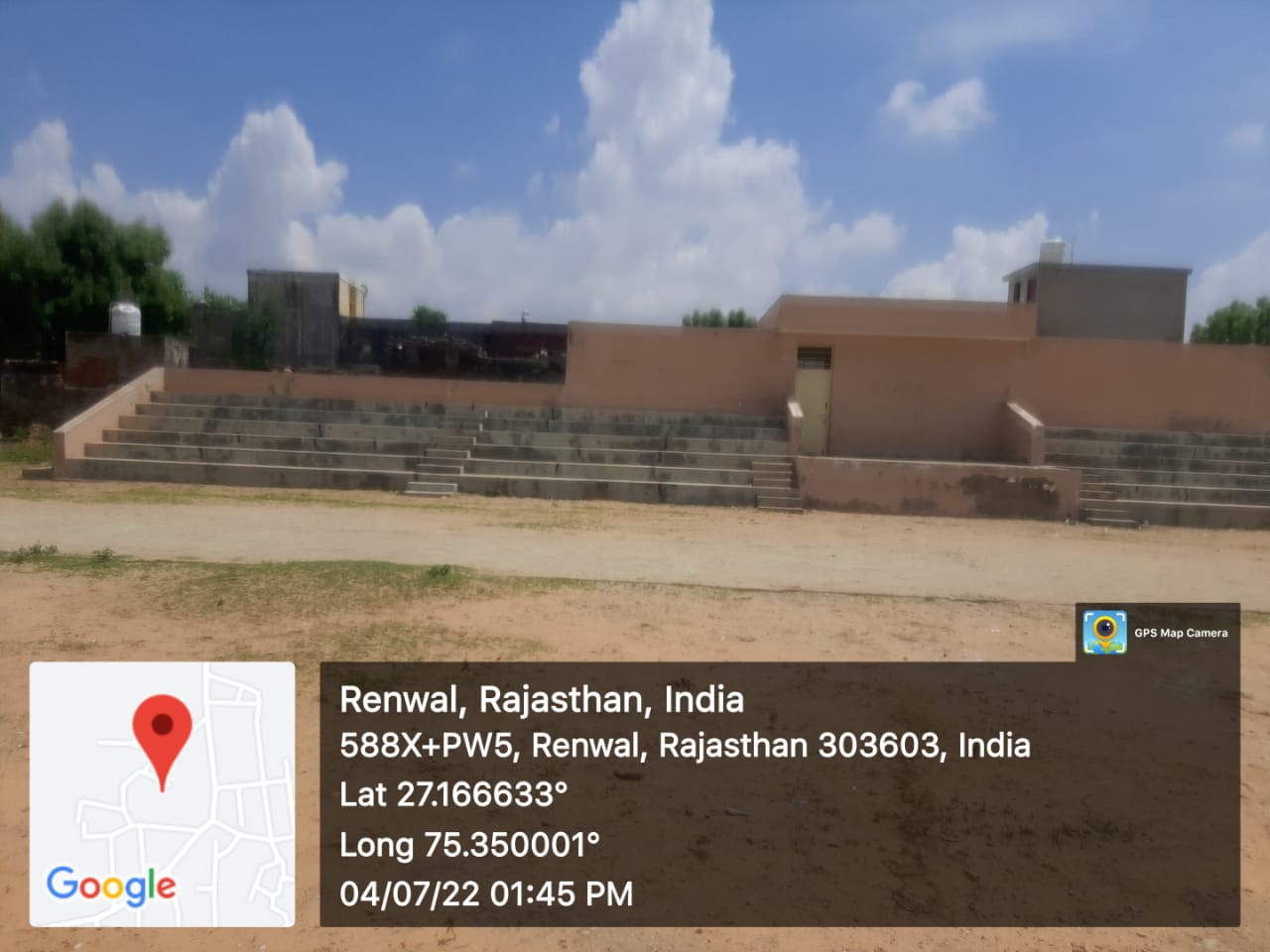 Construction of play ground at Government Senior Secondary School- Renwal, District Jaipur