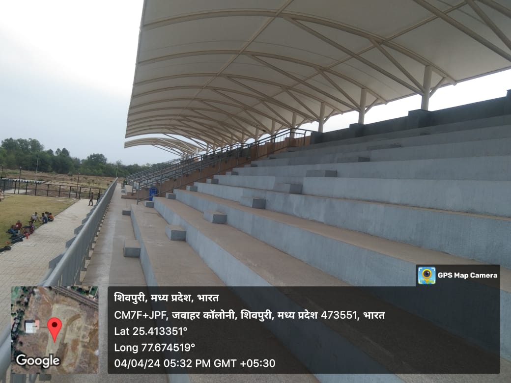 Laying of Synthetic Athletic Track at District Sports Complex at District Shivpuri