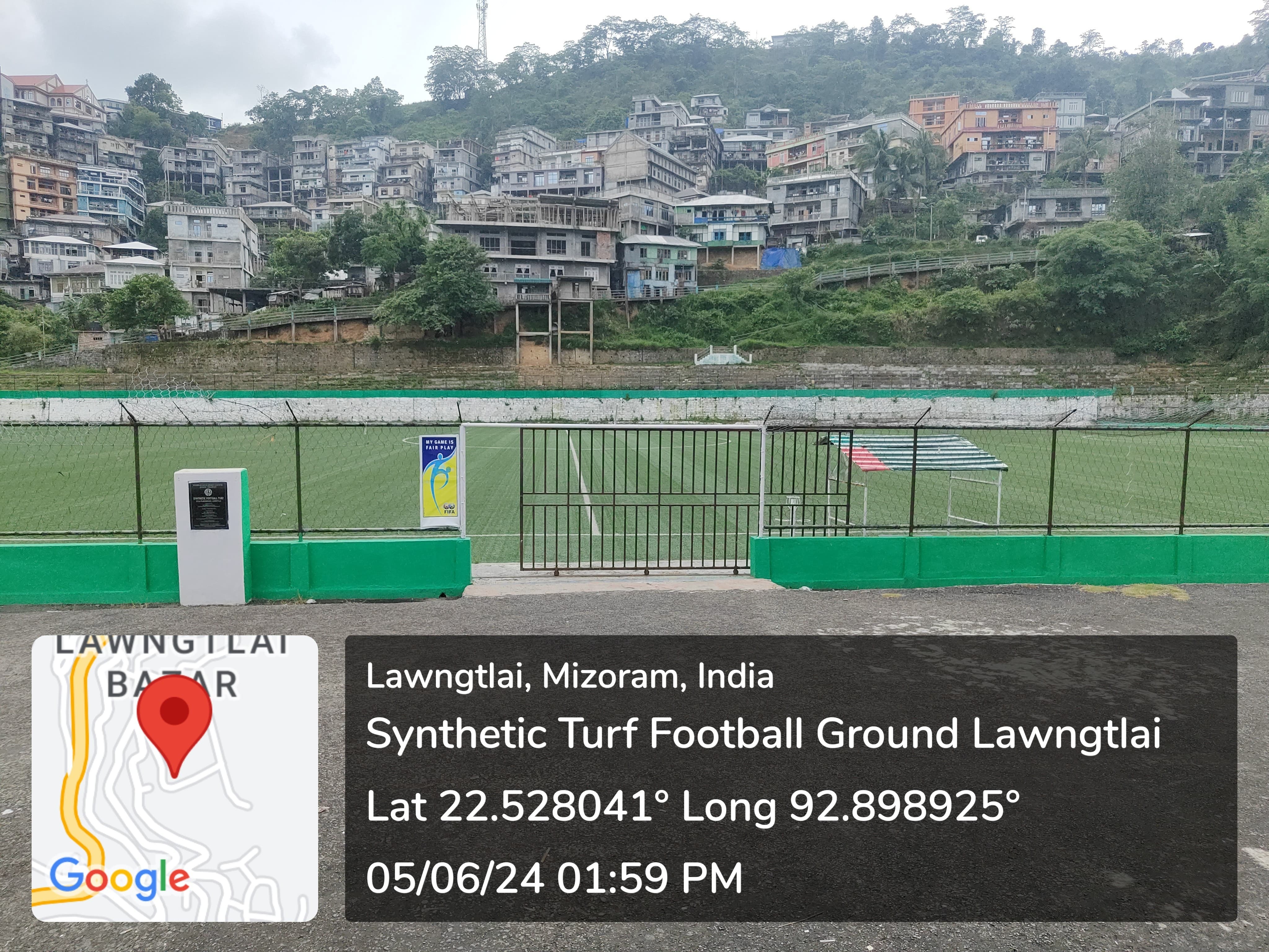 Synthetic Turf football Ground Lawngtlai-2